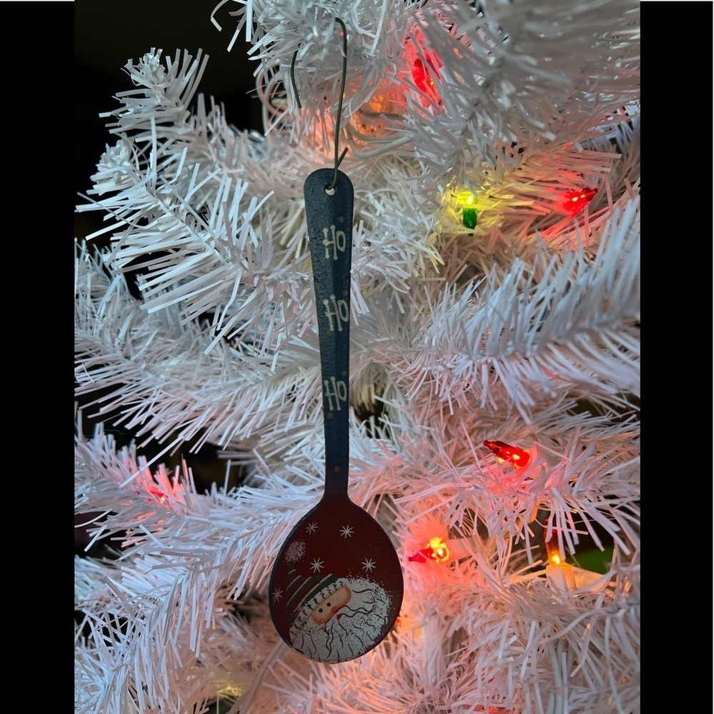Vintage Santa Spoon Christmas Ornament